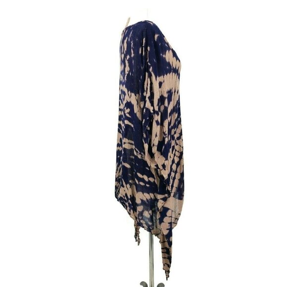 New Blue Life V Neck Cape Cool Cover Up Womens XS/S Dress Indigo Sand - Picture 3 of 8